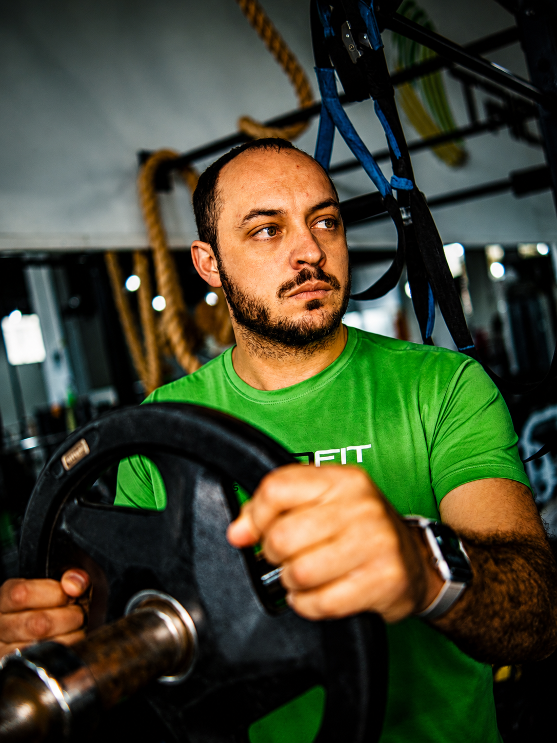 Beto March treinando